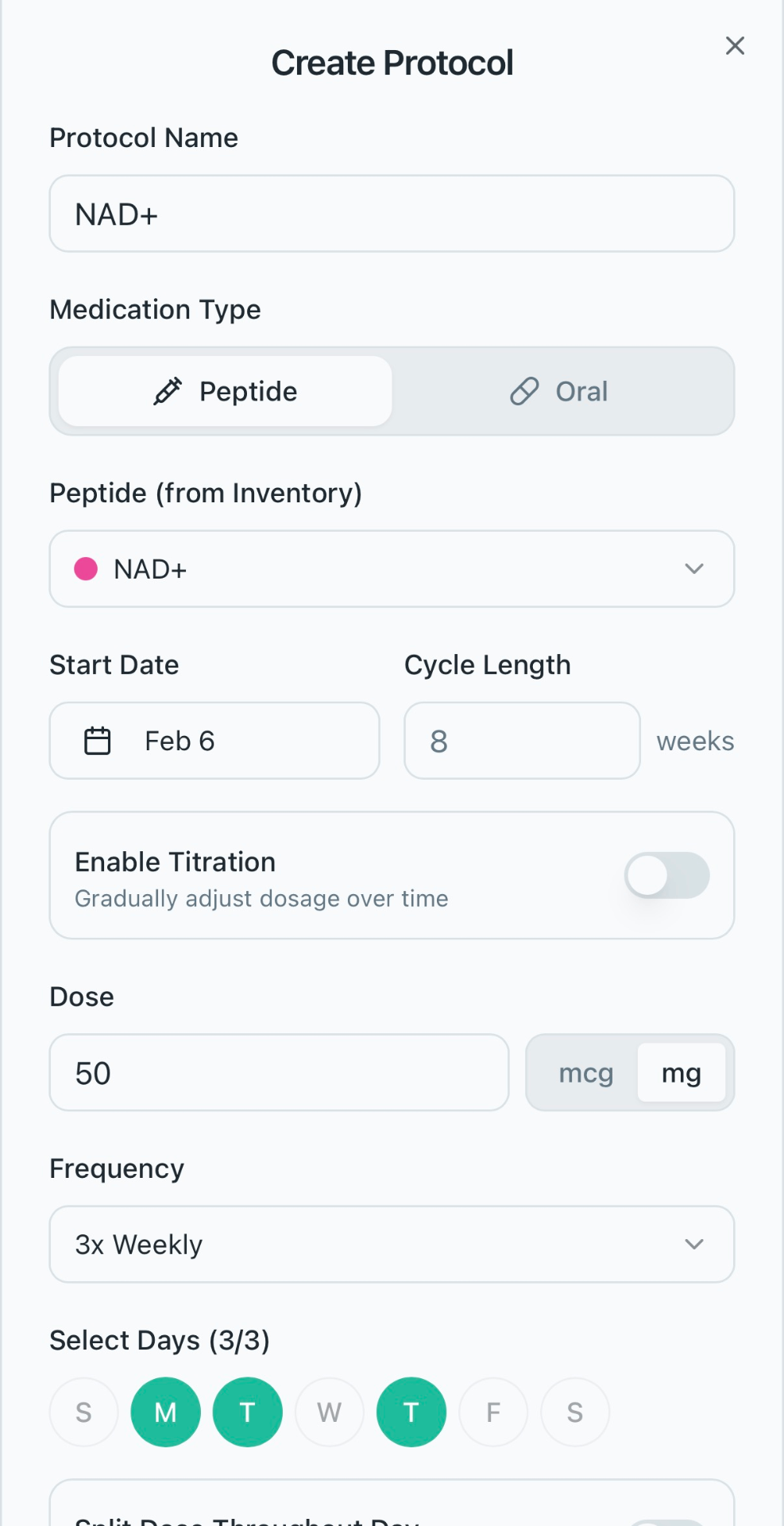 Protocol planner feature